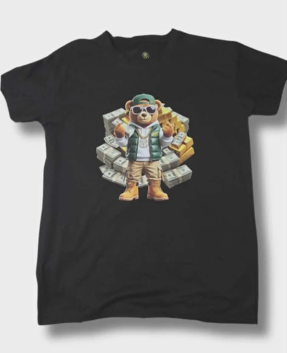 Cash and Gold Money Bear Youth T-Shirt