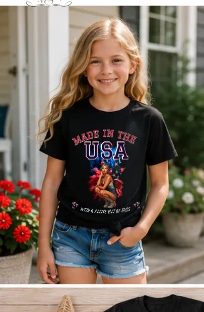 Made in the USA Pin-Up Youth T-Shirt
