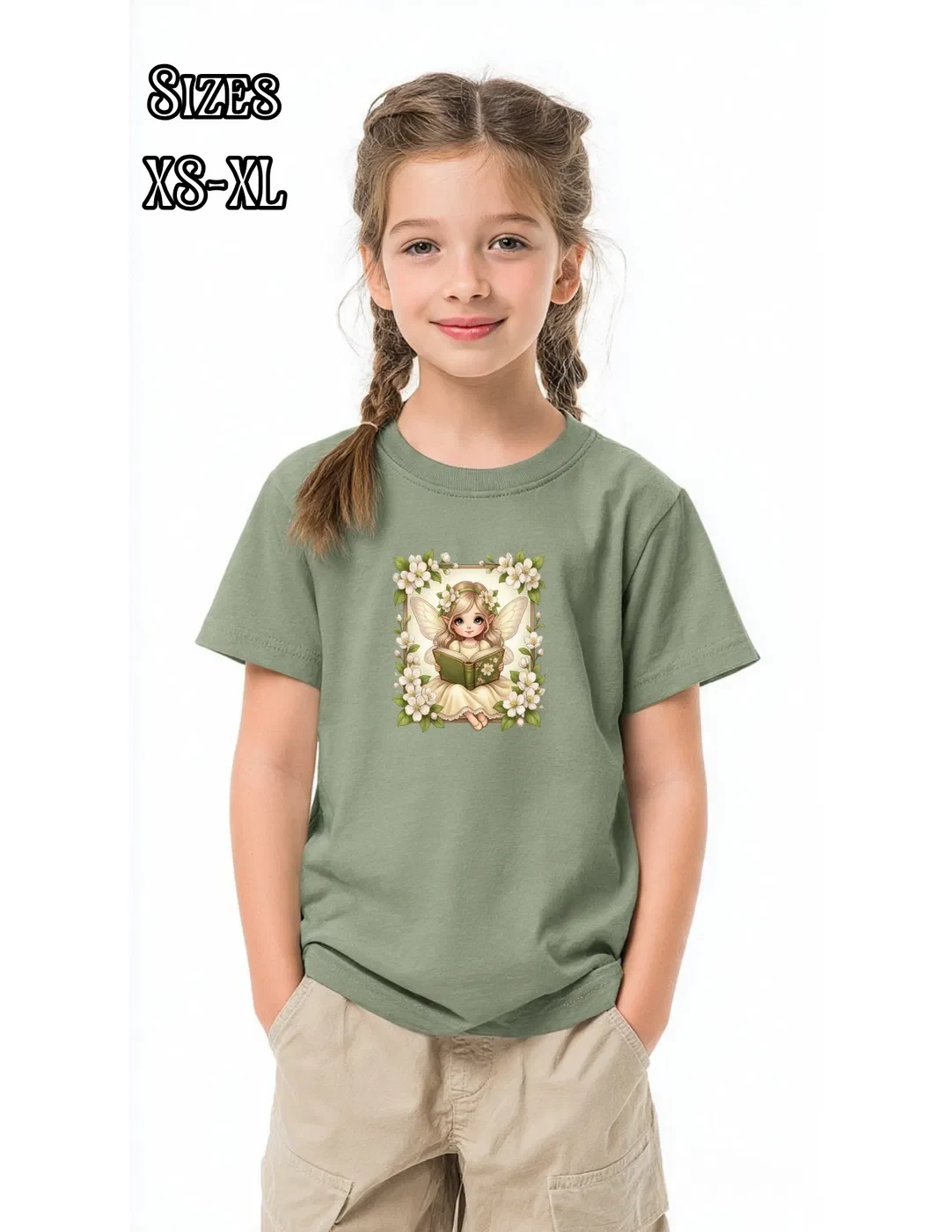 Reading Flower Fairy Youth T-Shirt