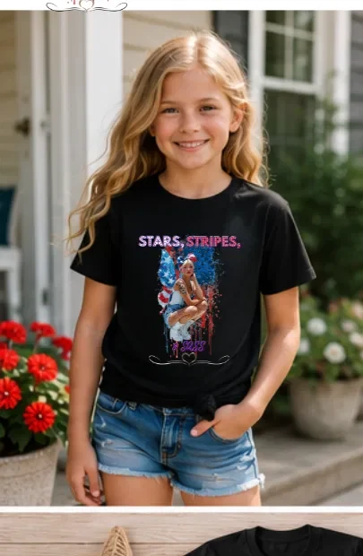 Stars Stripes and Sass Pin-Up Youth T-Shirt