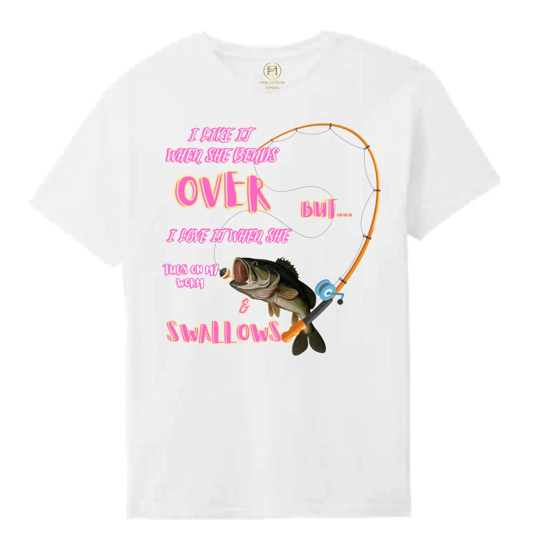 Tugs on My Worm Funny Fishing T-Shirt product view 6