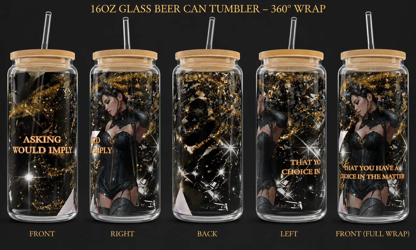 Asking Would Imply Black and Gold 360 degree wrap preview
